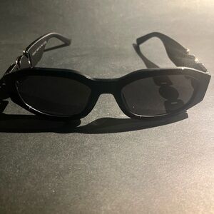 Versace Black And Gold Sunglasses